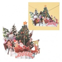 Dohe Village 3D Christmas Greeting Card with Envelope - Size 15x17,5cm - Printed in full color