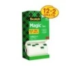 Scotch Magic Pack Économique de 14 Rubans Adhésifs Invisibles 19mm x 33m - Couleur Transparent
