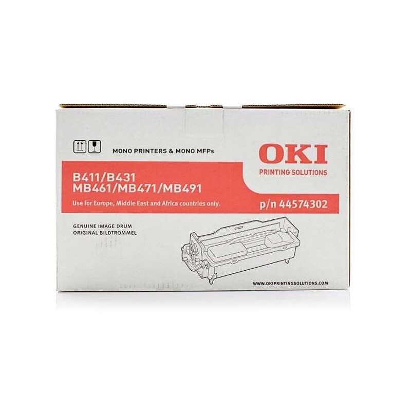 OKI B411/B431/MB461/MB471/MB491/B412/B432/B512/MB472/MB492/MB562 Tambour Original - 44574302 (Drum)