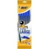 Bic Cristal Large Pack de 5 Esferográficas - Ponta Redonda de 1.6mm - Traço 0.6mm - Tinta à Base de Óleo - Cor Azul