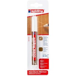 Edding 8900 Permanent Furniture Marker - Round Tip 1,5-2mm - Light Resistant - Quick Drying - Light Walnut Color