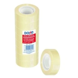 Dohe Pack de 8 Rubans Adhésifs Transparents en Polypropylène 19mm x 33m
