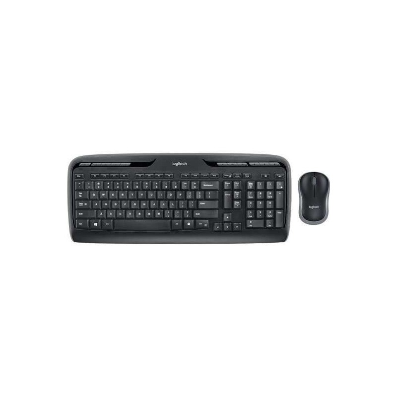 Logitech MK330 Pack Inalambrico Teclado Multimedia + Raton 3 Botones - Uso Ambidiestro - Color Negro
