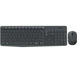 Logitech MK235 Teclado Sem Fios + Rato Pack 3 Botões - Uso Ambidestro - Cor Preta