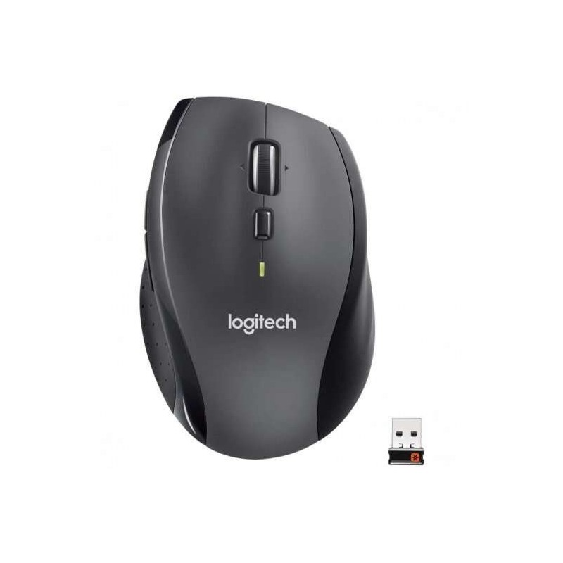 Logitech M705 Marathon Raton Inalambrico USB 1000dpi - 6 Botones - Uso Diestro - Color Negro/Gris Oscuro