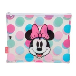 Safta Minnie Mouse Beach Bolsa de Verano - Cremallera - 2L - Ligera y Duradera - Perfecta para Playa - 300x230mm - Color