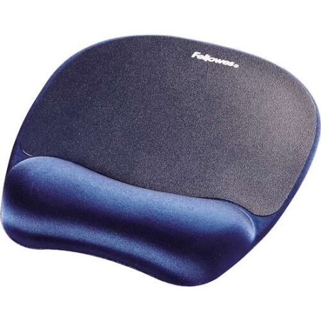 Fellowes Tapis en mousse à mémoire de forme avec repose-poignets - Confort exceptionnel - Couleur saphir