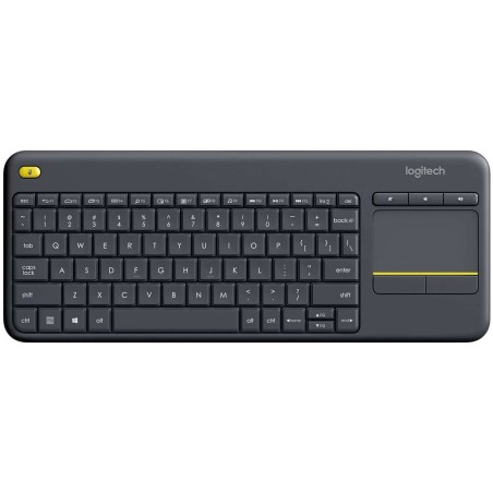 Logitech K400 Plus Teclado sem fio Touchpad - PC, TV - Preto