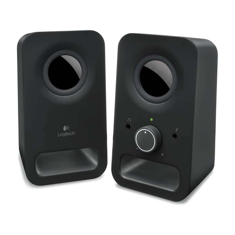 Logitech Z150 Altavoces Multimedia 2.0 6W - Entrada Jack 3.5mm - Toma de Auriculares - Cable de 1.80m - Color Negro