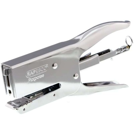 Rapesco Porpoise Grapadora Metalica de Tenaza - Hasta 40 Hojas con Grapas de 8mm - Grapas 26/6-8mm, 24/6-8mm - Grapado Cerrado