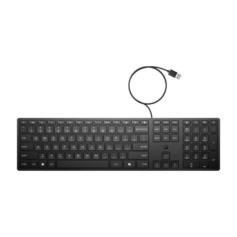 Clavier USB HP 320K - Touches silencieuses à profil bas de 2,0 mm - Touche copilote AI - Verrouillage des