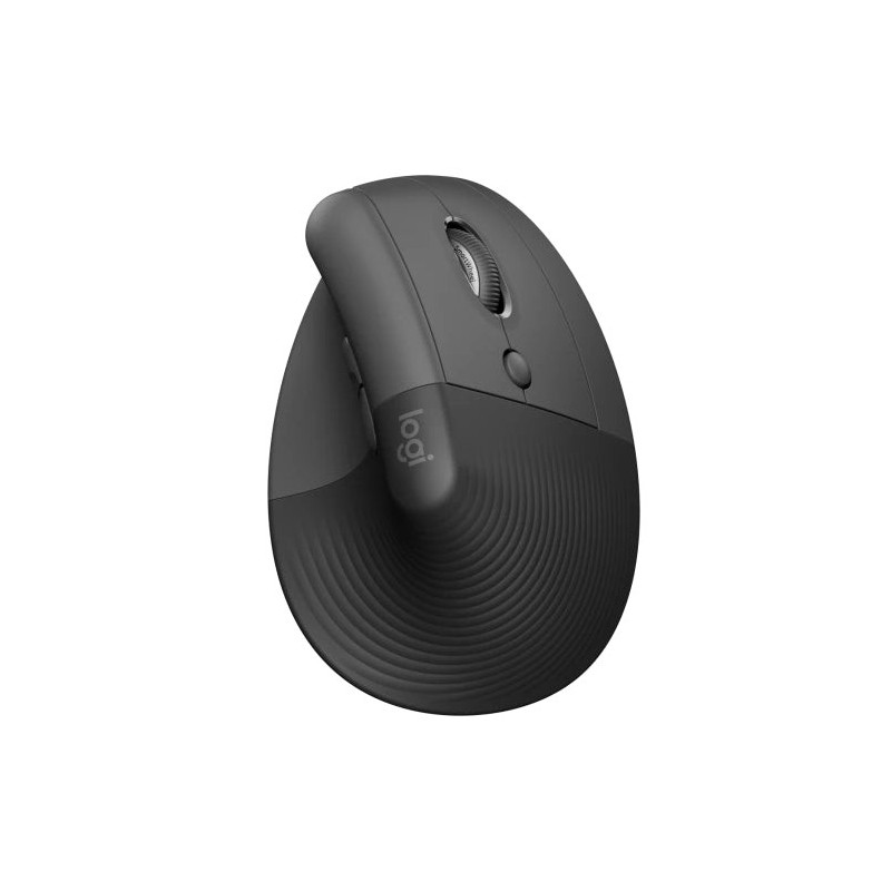 Logitech Lift Raton Vertical Bluetooth e Inalambrico USB 4000dpi - 5 Botones - Uso Diestro - Color Negro/Gris