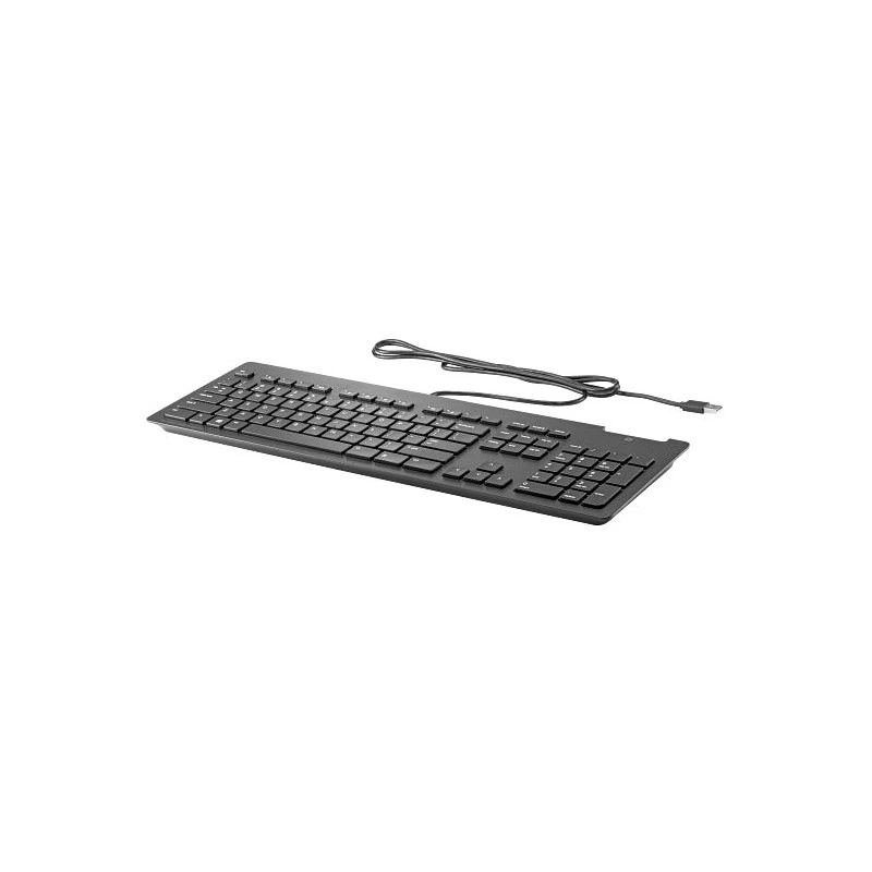 HP Business Slim Smartcard Teclado USB - Lector de Tarjetas Inteligentes Intergado - Inclinacion Ajustable - Resistente a