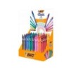 Visor de secagem rápida Bic Gel-Ocity com 48 canetas retráteis - Punho de borracha - Ponta média de 0,7 mm - Secagem