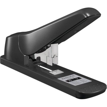 Agrafador grosso Rapesco 1063 AV-45 - Capacidade 115 folhas - Agrafamento fechado - Carregamento traseiro - Cor preta