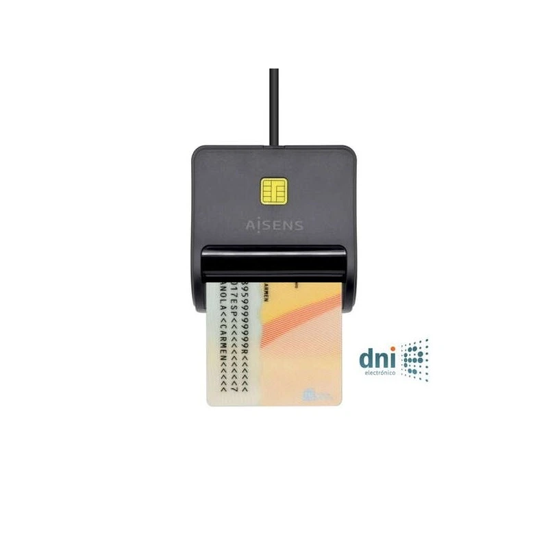 Leitor de cartão inteligente Aisens DNI - cor preta
