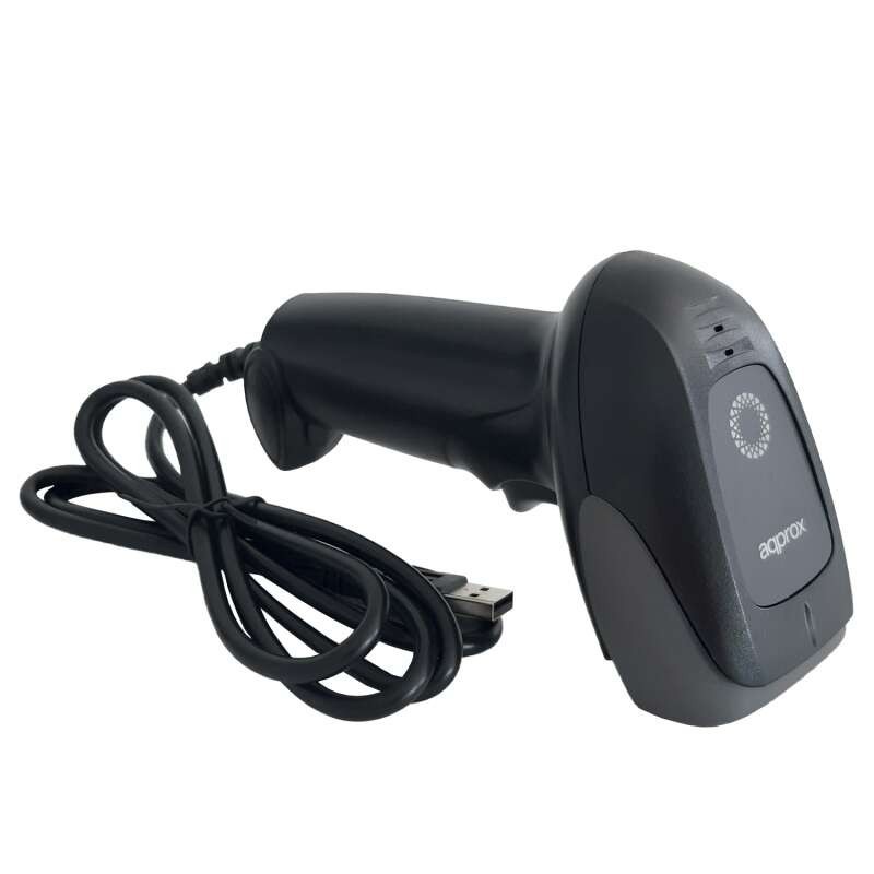 Leitor de código de barras USB aproximadamente 1D - Indicador LED, Beeper - Velocidade 300 vezes por segundo - Cor preta