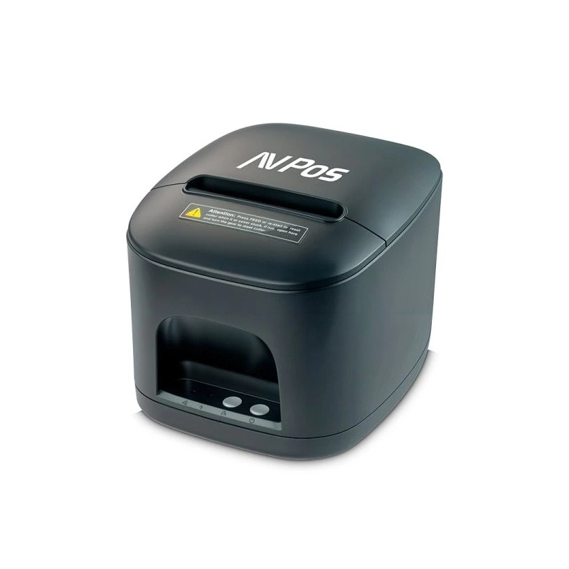 AVPos TC15USB Thermal Ticket Printer - Speed ​​260mm/s - Partial Autocut - USB - Black Color