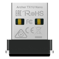 TP-Link Archer TX1U Nano Adaptador USB a WiFi 6 - Velocidad 287Mbps - Seguridad Avanzada - Color Negro