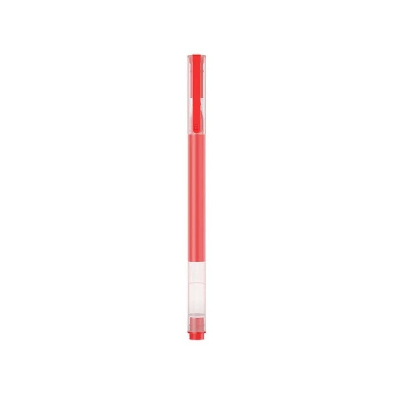 Xiaomi High-Capacity Caja de 10 Boligrafos de Gel - Punta 0.5mm - Alta Capacidad - Secado Rapido - Color Rojo