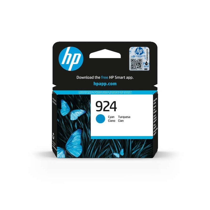 HP 924 Tinteiro Ciano Original - 4K0U3NE