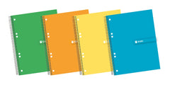 Enri A5+ Europeanbook - Tapa Extradura Resistente - Espiral Duradero - 140 Hojas de Papel de Alta Calidad - Formato 5x5 - Colores Surtidos