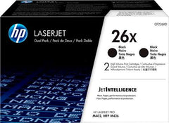 HP CF226X Noir Pack de 2 Cartouches Toner Originales - 26X