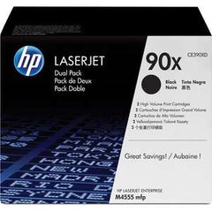 Pacote preto HP CE390X de 2 cartuchos de toner originais - 90X