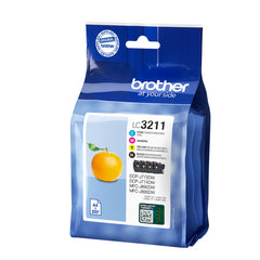 Brother LC3211 Pacote de 4 cartuchos de tinta originais - LC3211VAL