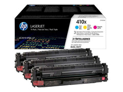 HP CF411X/CF412X/CF413X Pack of 3 Original Toner Cartridges - 410X