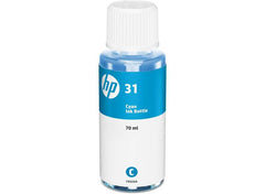 Frasco de tinta original HP 31 Ciano - 1VU26AE