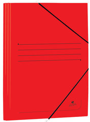 Mariola Carpeta de Carton Estucado con Solapas Folio 500gr/m2 - Medidas 34x25x1cm - Cierre con Goma Elastica - Color Rojo