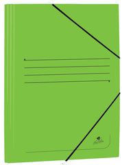 Mariola Carpeta de Carton Estucado con Solapas Folio 500gr/m2 - Medidas 34x25x1cm - Cierre con Goma Elastica - Color Verde