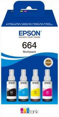 Epson 664 Pack of 4 Original Ink Bottles C13T664640