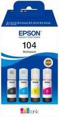 Epson 104 Pack de 4 bouteilles d'encre originales - C13T00P640