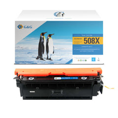 Cartucho de toner genérico ciano G&amp;G HP CF361X - substitui 508X