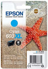 Epson 603XL Cyan Original Ink Cartridge - C13T03A24010