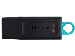 Kingston DataTraveler Exodia Memoria USB 64GB - USB 3.2 Gen 1 - Con Tapa - Enganche para Llavero - Color Negro (Pendrive)