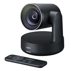 Logitech Rally Camara para Videoconferencias PTZ Ultra HD 4K USB-C 3.0 - Control Automatico - Indicador LED de Silencio - Mando a Distancia - Color Negro