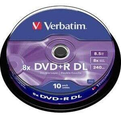 Verbatim DVD+R Doble Capa 8x 8.5GB (Tarrina 10 Uds)