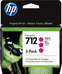 HP 712 Magenta Pack de 3 Cartouches d'encre originales - 3ED78A