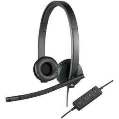 Logitech H570E Auriculares con Microfono USB - Microfono Plegable - Diadema Ajustable - Almohadillas Acolchadas - Controles en Cable - Color Negro
