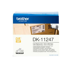 Brother DK11247 - Étiquettes originales prédécoupées pour envois volumineux - 103x164 mm - 180 unités - Texte noir sur fond blanc