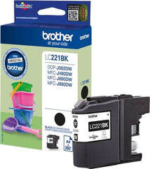 Cartucho de tinta preto original Brother LC221 - LC221BKBP