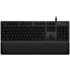 Logitech G513 Teclado Mecanico Gaming USB - Teclas Mecanicas GX Brown - Iluminacion RGB Lightsync - Superficies de Metal - ReposamuÃ±ecas de Espuma - Cable de 30cm - Color Negro