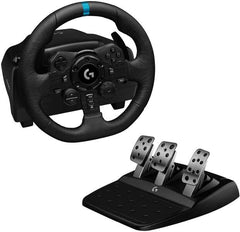 Logitech G923 Trueforce Juego de Volante y Pedales de Carreras Compatible con PS4, PS5 y PC - LEDS Indicador RPM - Giro 900Âº - Efecto Force Feedback con Trueforce - Freno Progresivo - Volante de Aluminio, Cuero y Acero - Pedales Ajustables