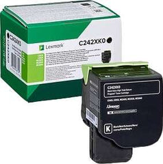 Lexmark C2425/C2535/MC2425/MC2535/MC2640 Black Original Toner Cartridge - C242XK0