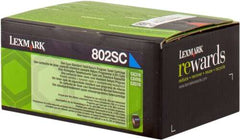 Lexmark CX310/CX410/CX510 Cyan Original Toner Cartridge - 80C2SC0/80C2SCE/802SC