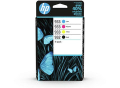 Pacote HP 932 + 933 de 4 cartuchos de tinta originais - 6ZC71AE