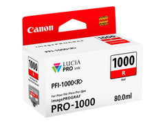 Cartucho de tinta Canon PFI1000 vermelho original - PFI1000R/0554C001